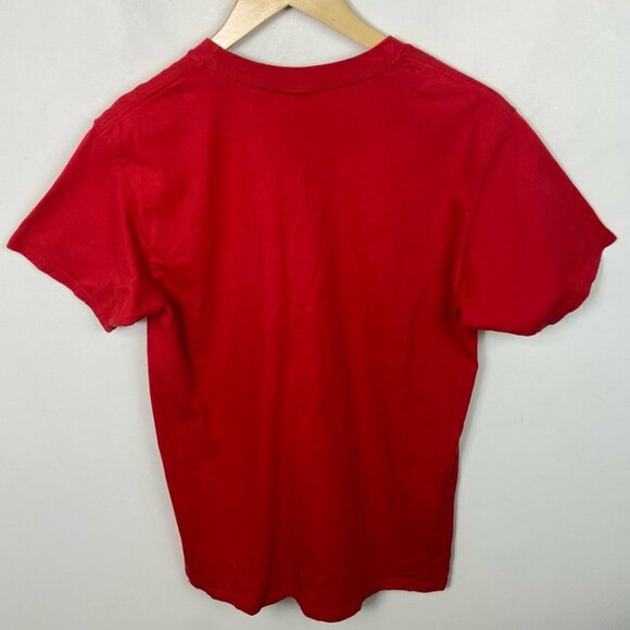 Toronto Raptors Short Sleeve Tee Red T-Shirt Size Medium Cotton Top Basket Ball - Picture 3 of 5